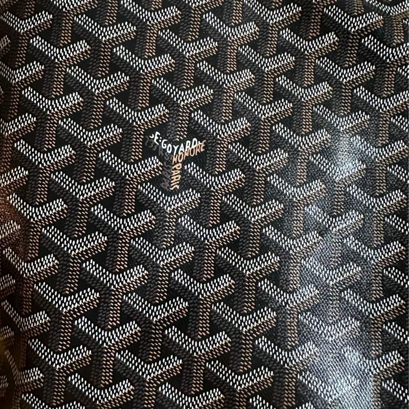 戈雅 腋下包 狗牙包 經典色 黑色棕色 閑置品 有法國巴黎購買單據副本 腋下包 托特包 手提包 側背包 goyard hobo bag black and brown-14