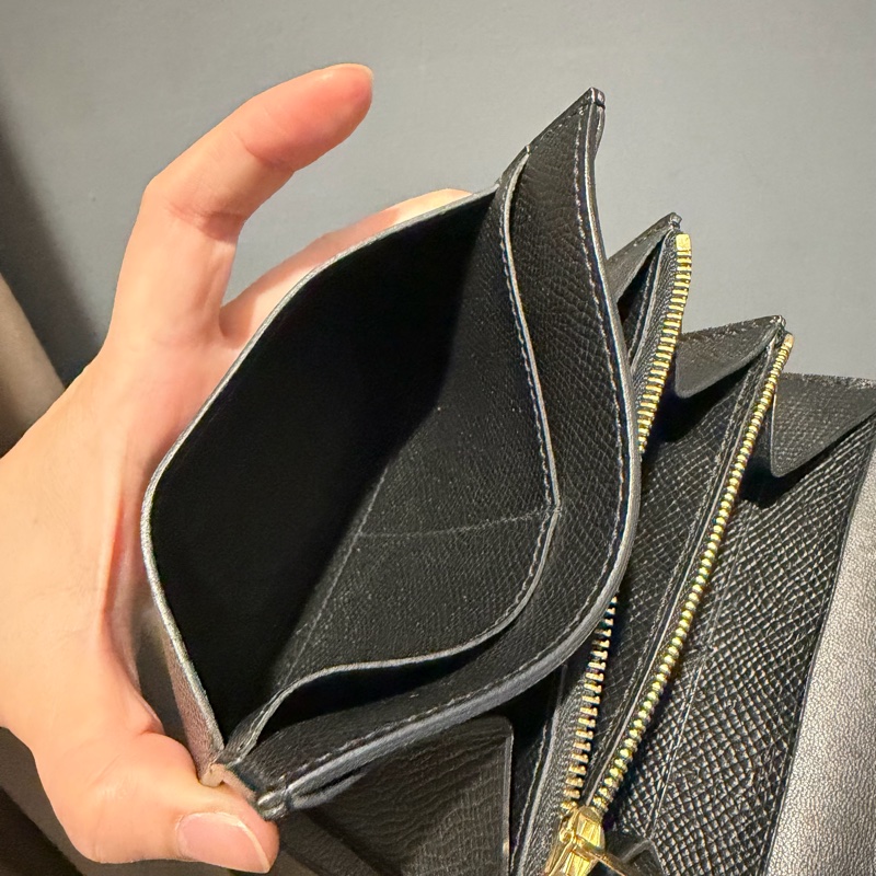 Hermes 愛馬仕 Constance 康康短夾 黑金-16