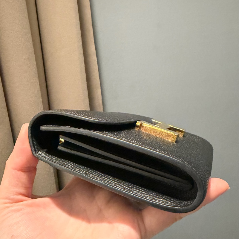 Hermes 愛馬仕 Constance 康康短夾 黑金-20