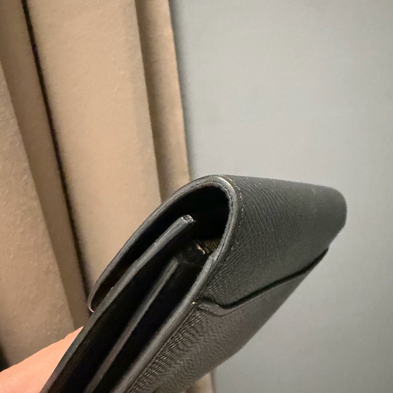 Hermes 愛馬仕 Constance 康康短夾 黑金-22