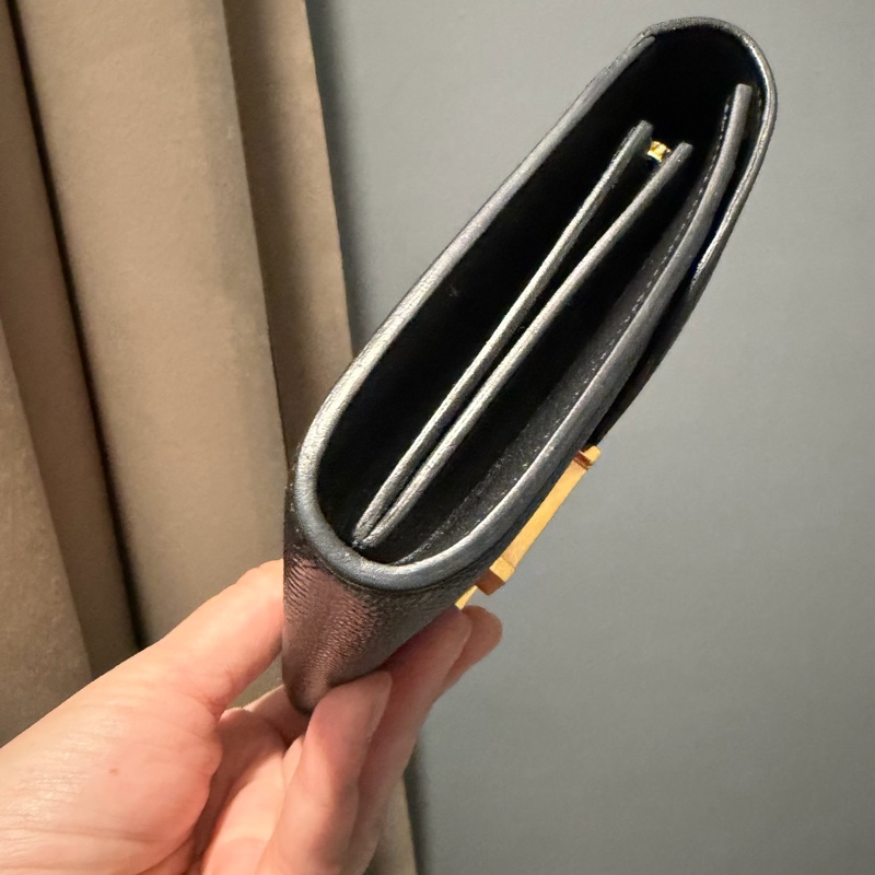 Hermes 愛馬仕 Constance 康康短夾 黑金-24