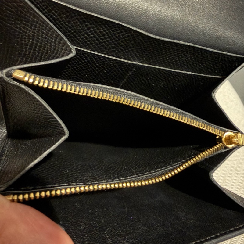 Hermes 愛馬仕 Constance 康康短夾 黑金-36