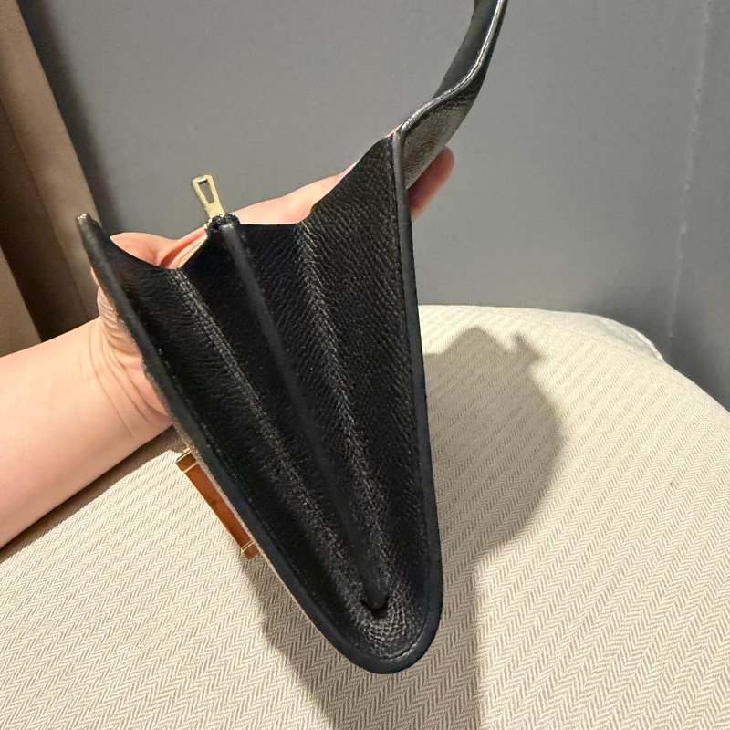 Hermes 愛馬仕 Constance 康康短夾 黑金-38