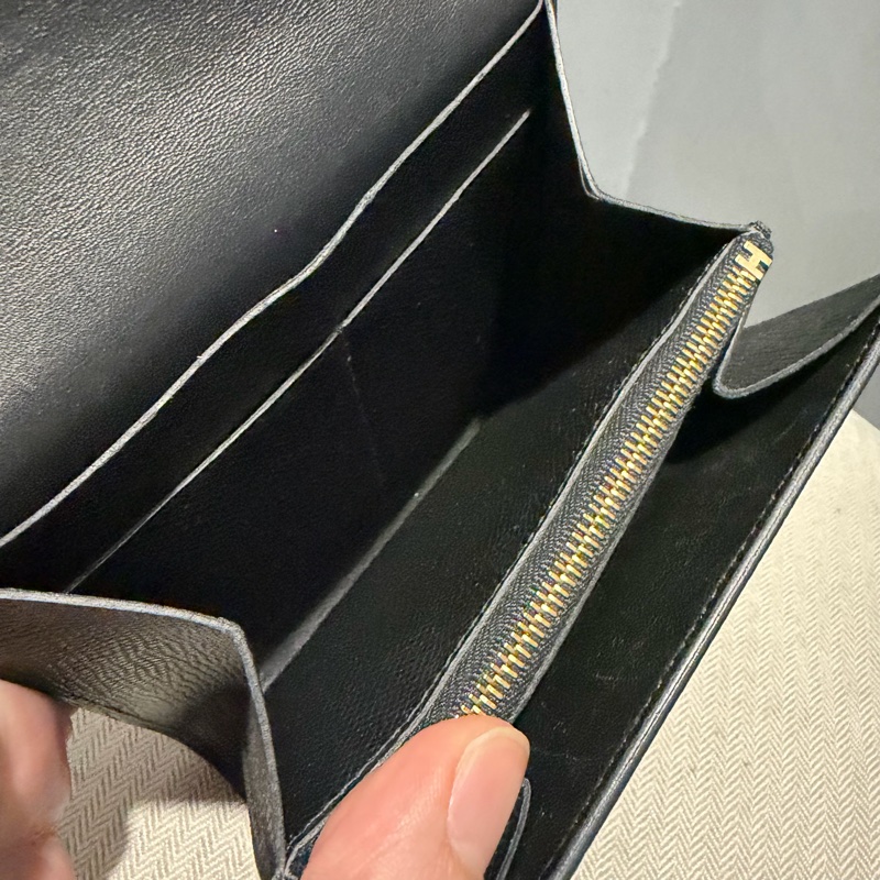 Hermes 愛馬仕 Constance 康康短夾 黑金-39