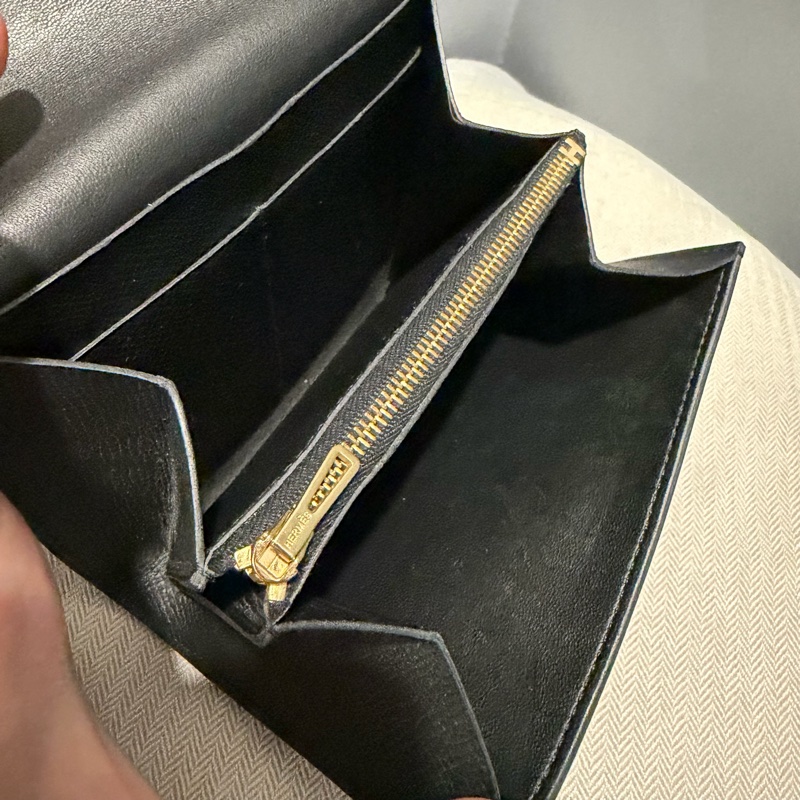 Hermes 愛馬仕 Constance 康康短夾 黑金-45