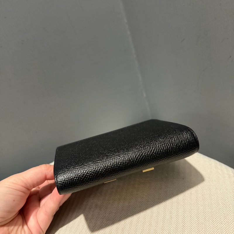 Hermes 愛馬仕 Constance 康康短夾 黑金-47