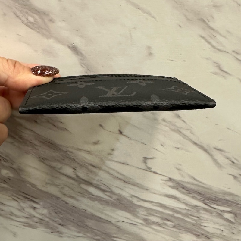 LV 黑灰原花Double4卡名片夾M62170-3