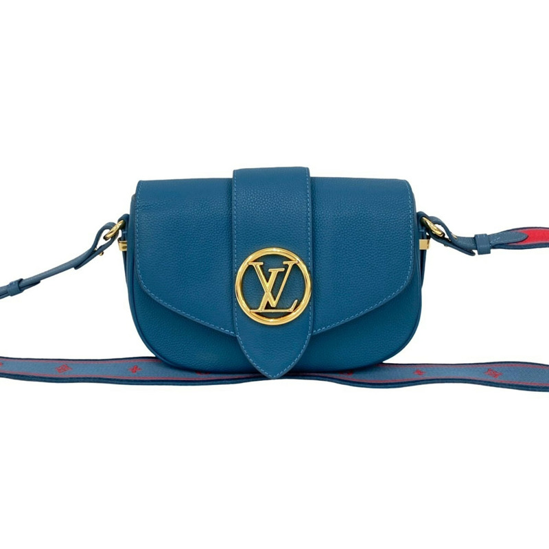 路易威登 LV Pont Neuf Soft MM 皮革迷你肩背包/手拿包 藍色 64-10-0