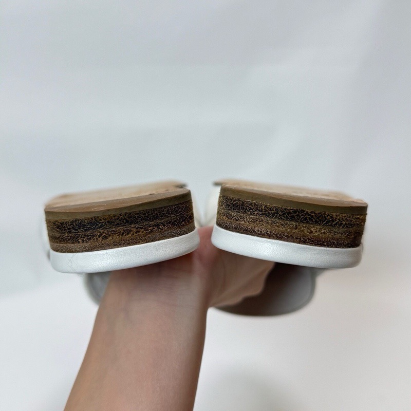 Hermes愛馬仕 OZ穆勒鞋 白色皮一個搭配銀色kelly扣  永不過時 純白非常顯氣質  38.5碼-4