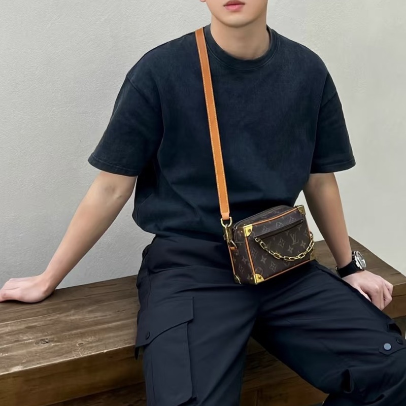 Louis Vuitton LV Mini Soft Trunk 金鏈 斜背包-51