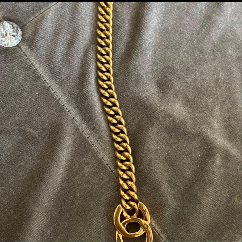 Chanel vintage 大logo書包扣 手鏈，金色給指定人下單-4