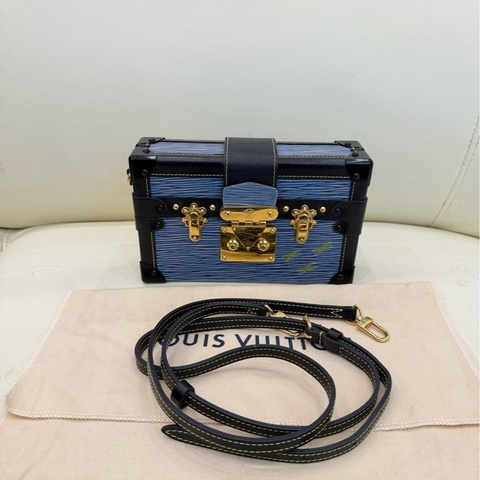 LV路易威登藍色水波紋硬盒子包
