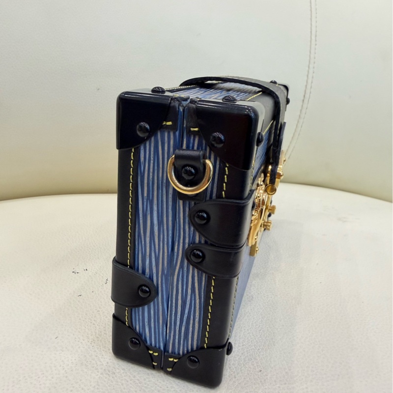 LV路易威登藍色水波紋硬盒子包-3