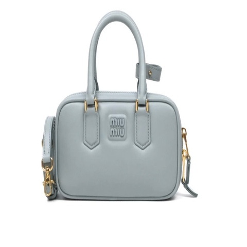 miu miu粉藍色Arcadie Mini Bag 迷你保齡球包 保齡球手袋