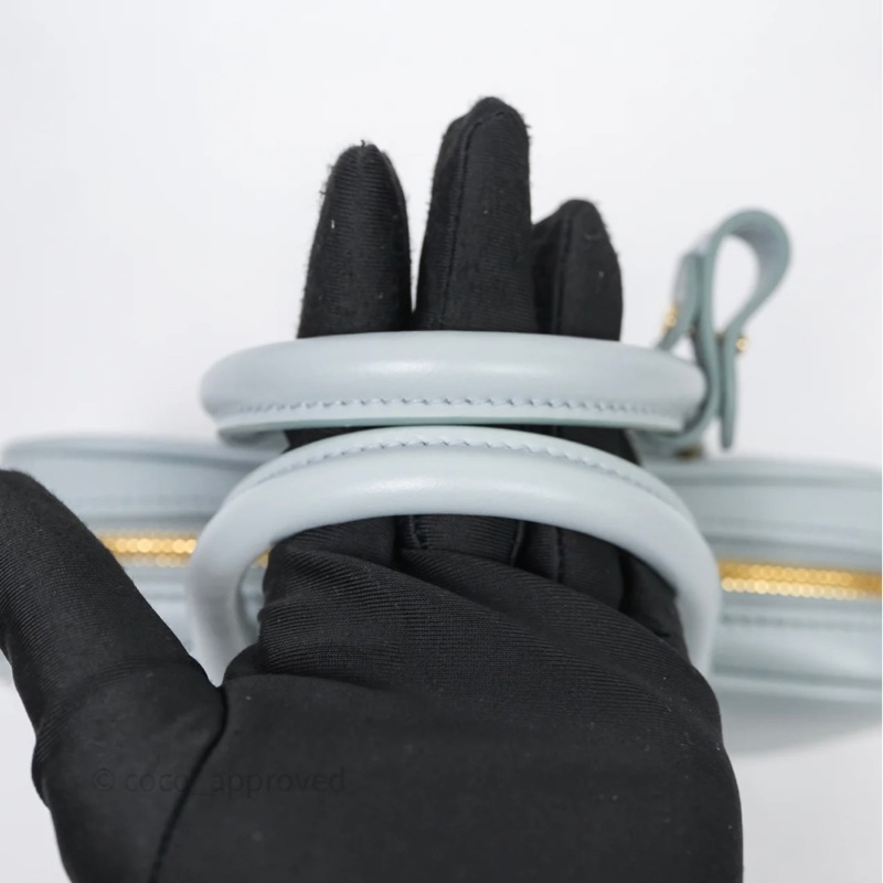 miu miu粉藍色Arcadie Mini Bag 迷你保齡球包 保齡球手袋-15