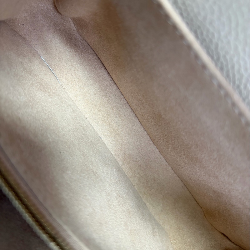 LV沙色全皮老花壓印mini小郵差包 芯片款-7