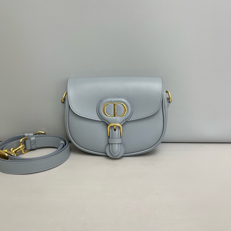 Dior迪奧Bobby小號霧霾藍全皮單肩斜挎包，97新 成色很好 尺寸17×14 附件肩帶 。-0