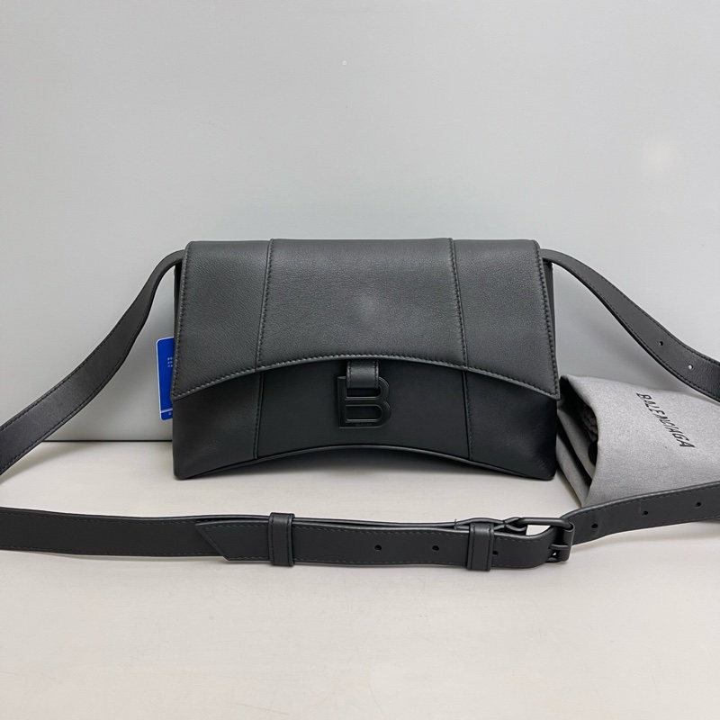 Balenciaga巴黎世家 Downtown黑色全皮沙漏-0