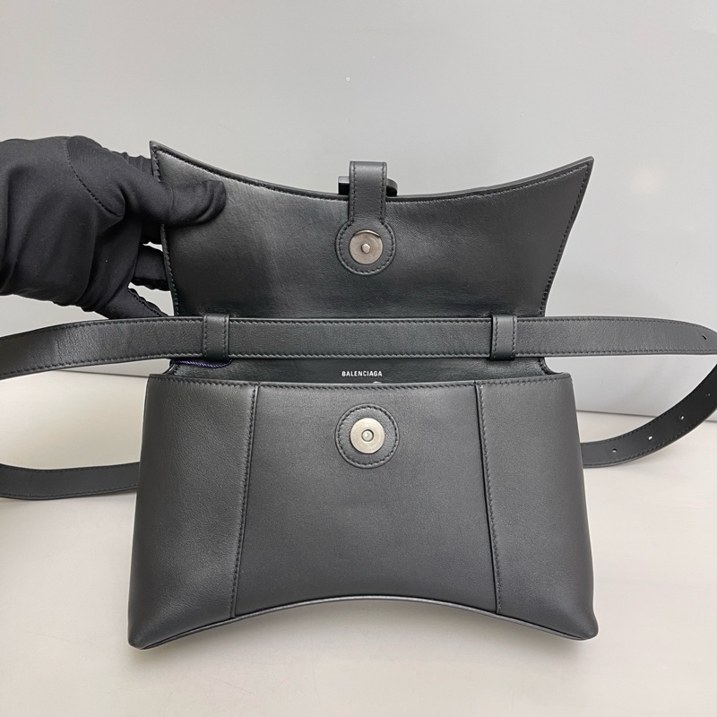 Balenciaga巴黎世家 Downtown黑色全皮沙漏-3