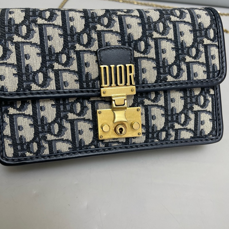 Dior迪奧addict系列老花鏈條包 ，97新 成色不錯 19*13-6