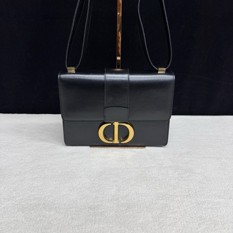 Dior迪奧 黑色全皮金扣Montaigne蒙田30