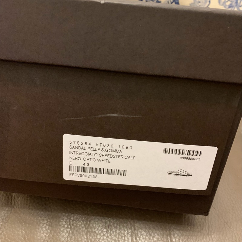 葆蝶家 編織鞋 鞋 Bottega Veneta Bv 經典黑白編織拖鞋 涼鞋 男裝 size 43-12