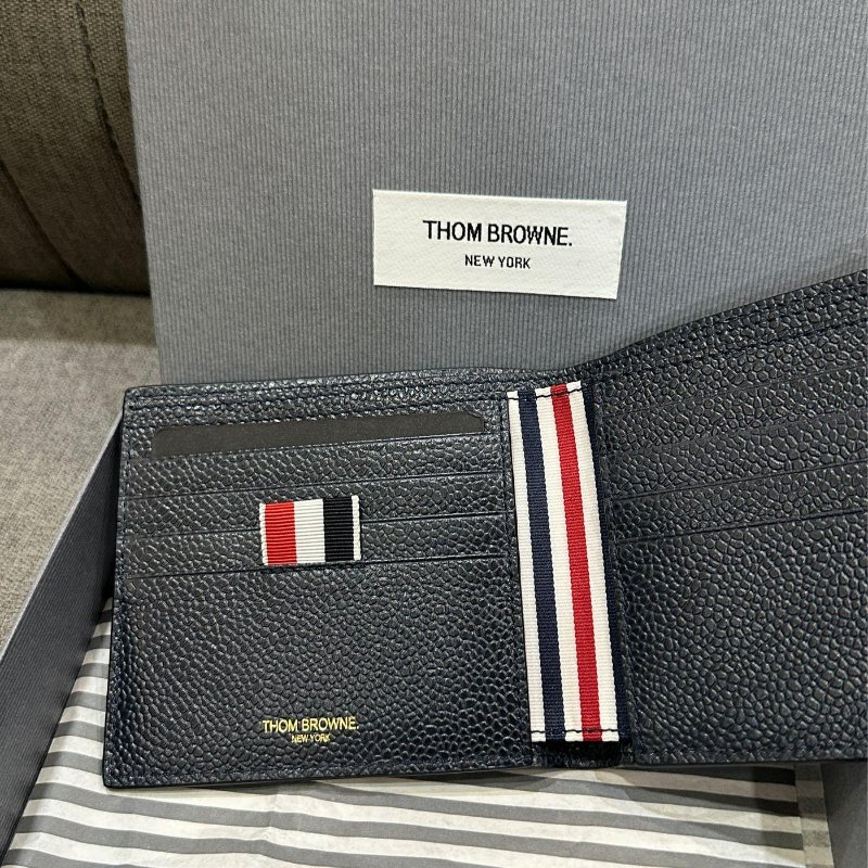 💎Han's house精品服飾💎 Thom Browne TB 4杆 荔枝皮 短夾 原價13900-2