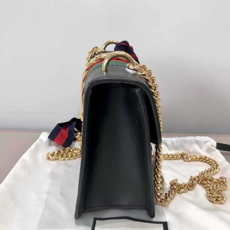 Gucci古馳Sylvie小號鏈條包黑色塞爾維亞-3