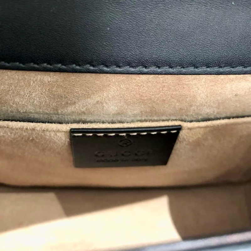 Gucci古馳Sylvie小號鏈條包黑色塞爾維亞-7