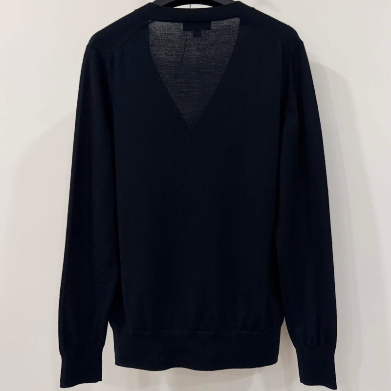 BURBERRY 英國黑標 黑色羊毛開襟外套-2