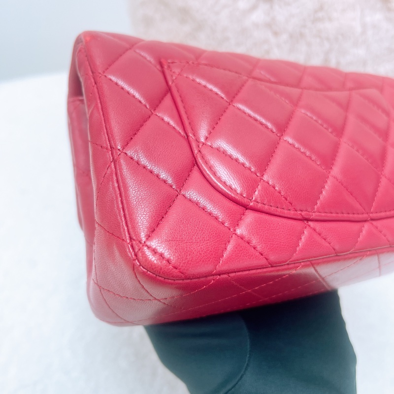 Chanel mini cf 20 紅色經典翻蓋包-7