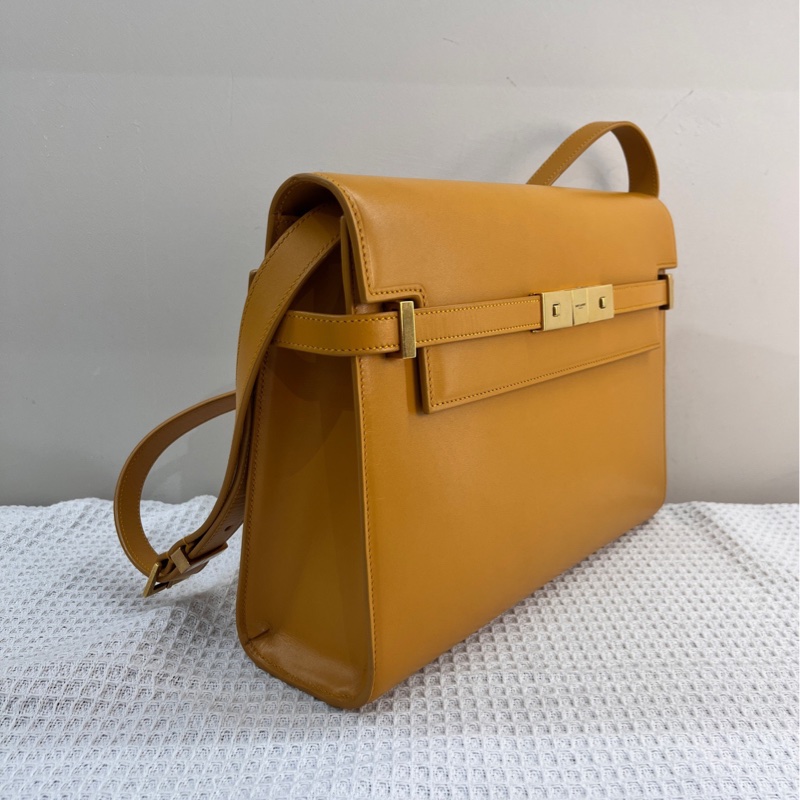 聖羅蘭/Saint laurent 曼哈頓中號全皮沙灘色-3