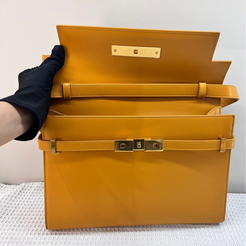 聖羅蘭/Saint laurent 曼哈頓中號全皮沙灘色-7