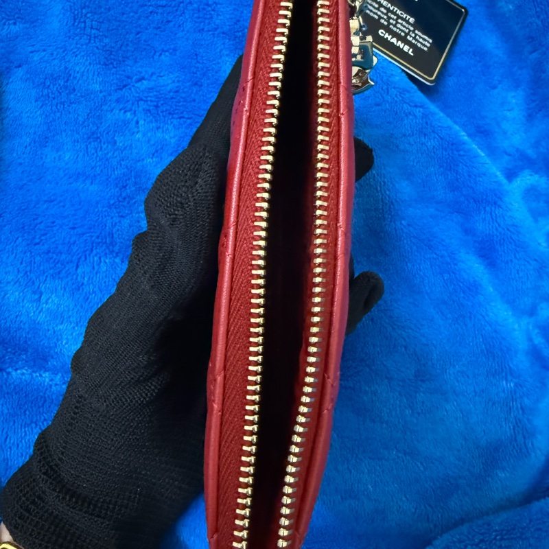 CHANELㄧ字拉鍊（鏈）零錢包-12