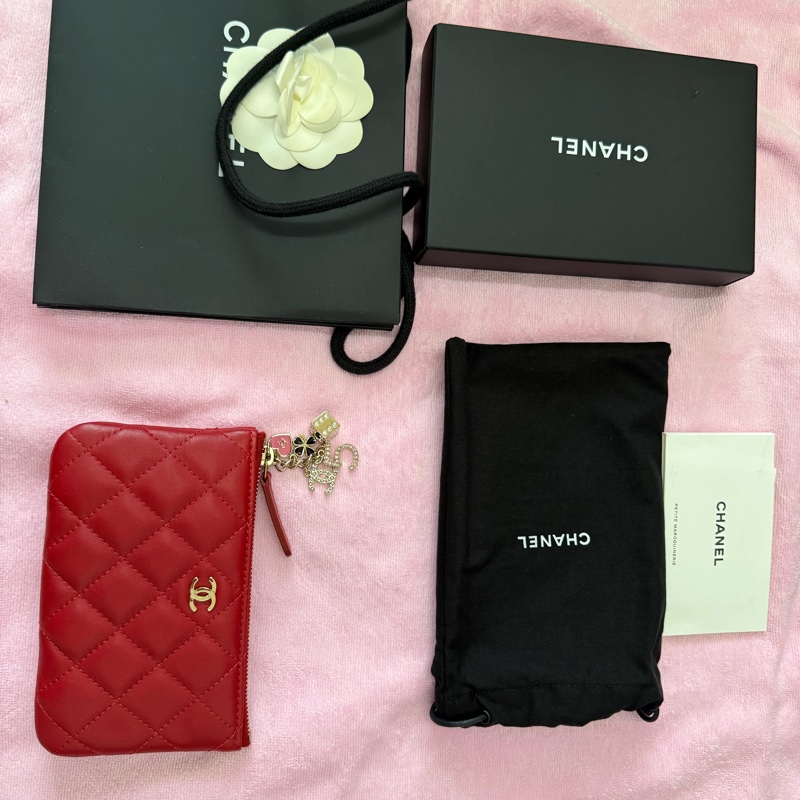 CHANELㄧ字拉鍊（鏈）零錢包-13