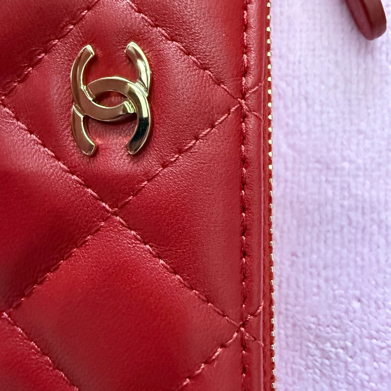 CHANELㄧ字拉鍊（鏈）零錢包-2