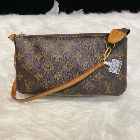 lv 老花現代款大麻將/原始/植鞣革老花無破無裂/內里乾淨/17年/麻將包大號。