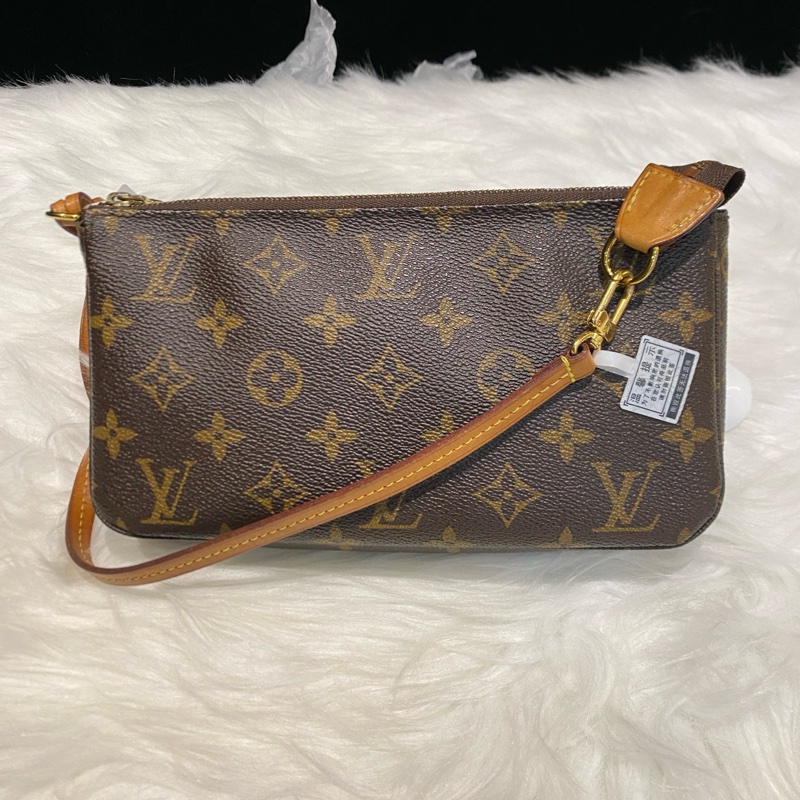 lv 老花現代款大麻將/原始/植鞣革老花無破無裂/內里乾淨/17年/麻將包大號。-0