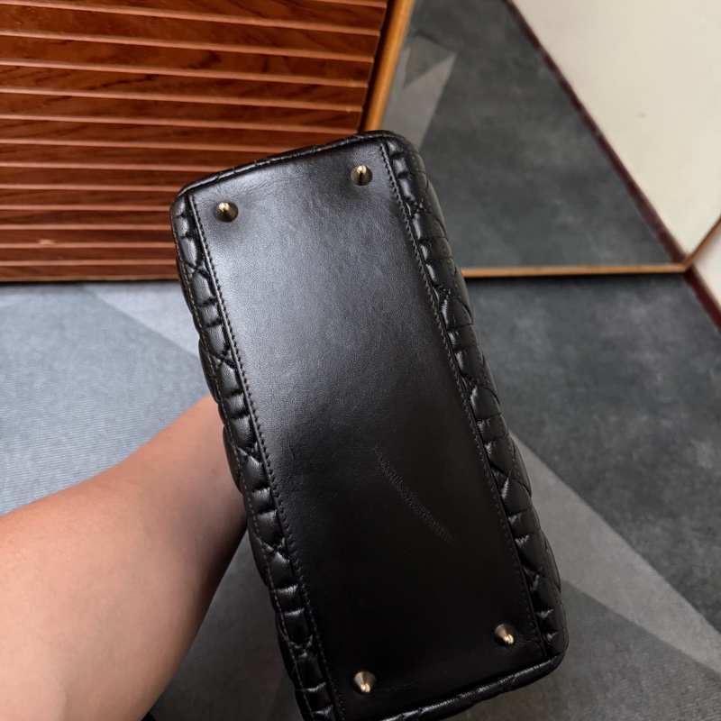 Dior Lady五格羊皮黑色黛妃包-4