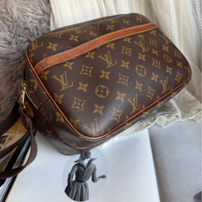 路易威登郵差包 側背包 斜背包 托特包 Louis Vuitton  LV Reporter PM 老花 記者包 經典 中古包 也是熱門包  老花帆布 bag 復古包 古董包-4