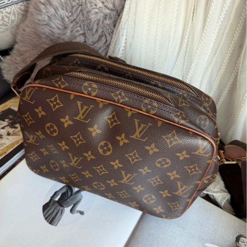 路易威登郵差包 側背包 斜背包 托特包 Louis Vuitton  LV Reporter PM 老花 記者包 經典 中古包 也是熱門包  老花帆布 bag 復古包 古董包-12
