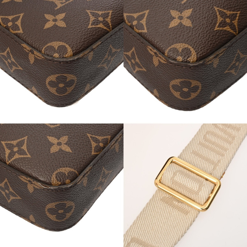 路易威登 (LOUIS VUITTON) Monogram Stripe Trio Messenger NIGO Collaboration Brown M45965 女士帆布單肩包 A 級二手 Ginzo-7