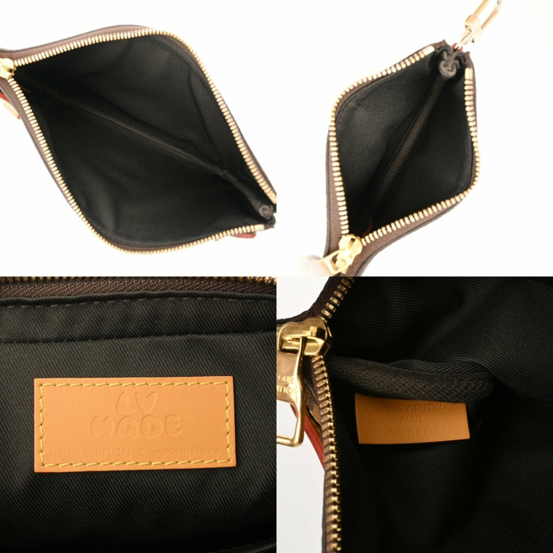 路易威登 (LOUIS VUITTON) Monogram Stripe Trio Messenger NIGO Collaboration Brown M45965 女士帆布單肩包 A 級二手 Ginzo-10