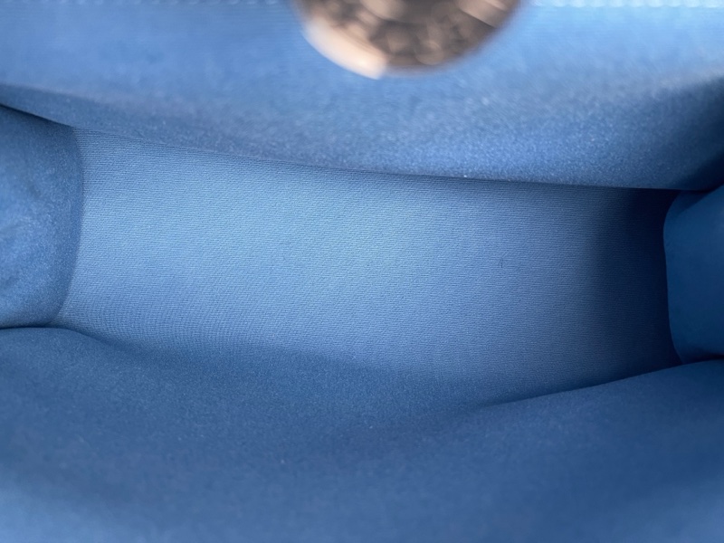 愛馬仕herbag 31  藍色帆布拼棕色皮蓋 銀扣-7