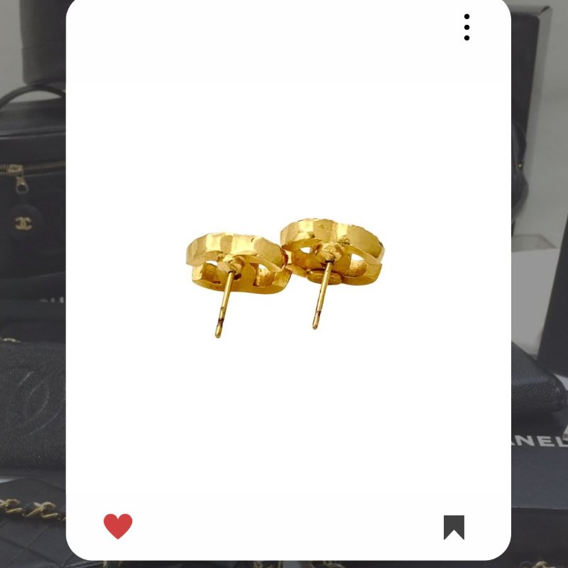 🛍️🎁 26 🔥 4月新品上架 💘 香奈兒 Chanel 金色水鑽CC耳環🔥 香奈兒熱賣款 香奈兒經典款 耳環 CHANEL EARRING-0