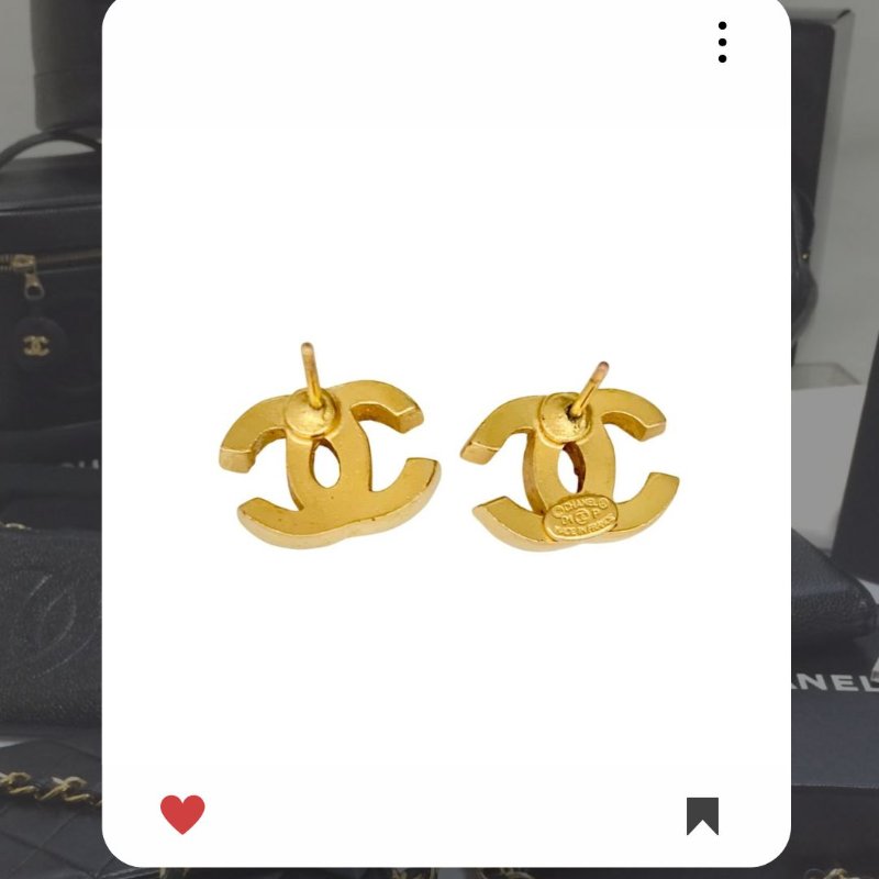 🛍️🎁 26 🔥 4月新品上架 💘 香奈兒 Chanel 金色水鑽CC耳環🔥 香奈兒熱賣款 香奈兒經典款 耳環 CHANEL EARRING-1