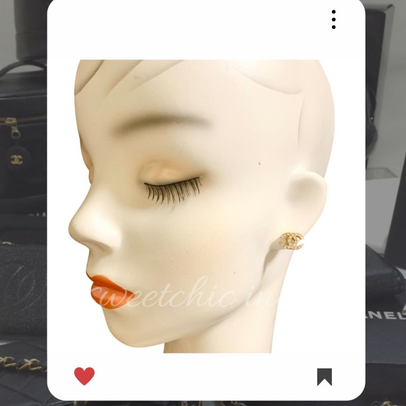 🛍️🎁 26 🔥 4月新品上架 💘 香奈兒 Chanel 金色水鑽CC耳環🔥 香奈兒熱賣款 香奈兒經典款 耳環 CHANEL EARRING-2