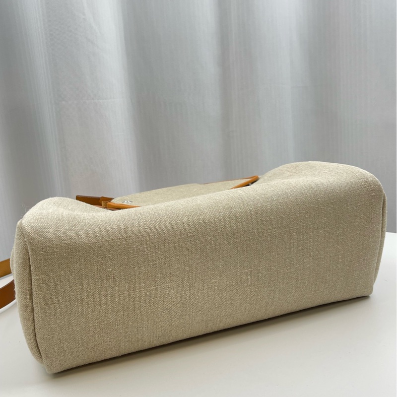 愛馬仕herbag39  麻布銀扣-2