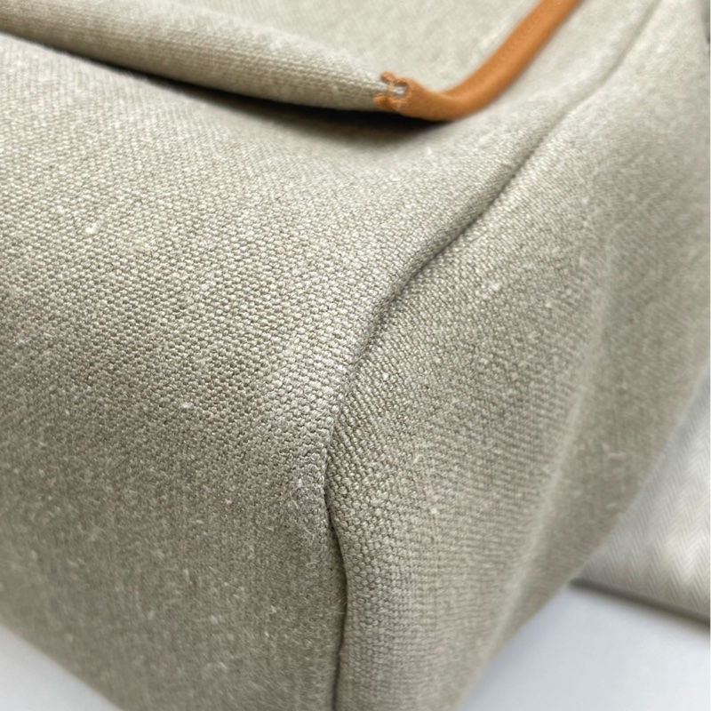愛馬仕herbag39  麻布銀扣-6