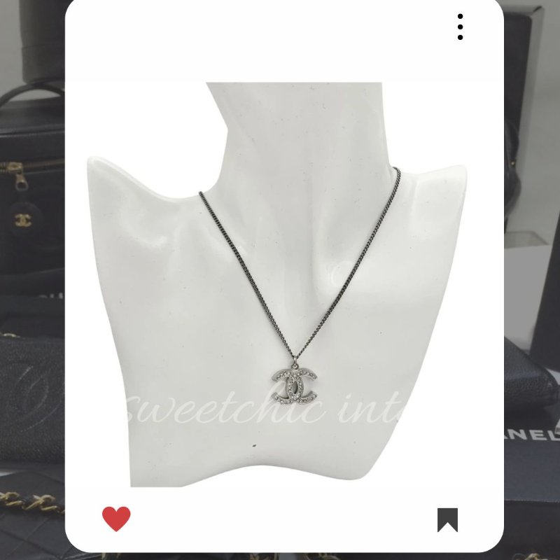 🛍️🎁 26 🔥 4月新品上架 💘 香奈兒 Chanel 銀色雙面水鏈頸鏈🔥 香奈兒熱賣款 香奈兒經典款頸鏈 CHANEL NECKLACE-2